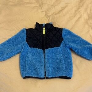 Champion Blue and Black Fleece Puffer Jacket